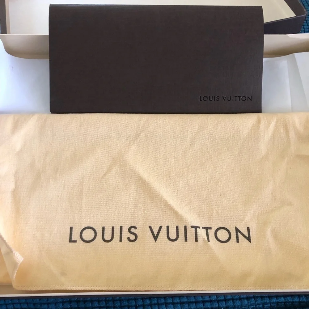 Louis Vuitton Brown Box Dust Cover Authentication Envelope Empty Box Designer